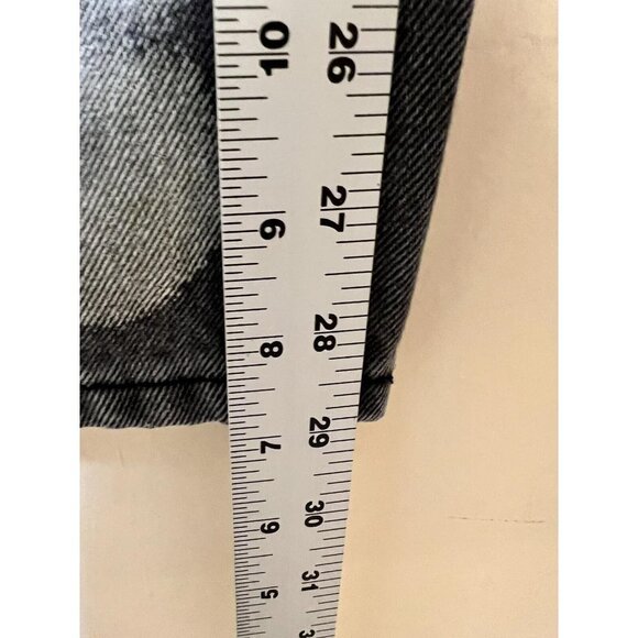 RECLAIM Women's BLEACHED DENIM BOTTOMS Size S Mom Jeans Black And White - Picture 10 of 12